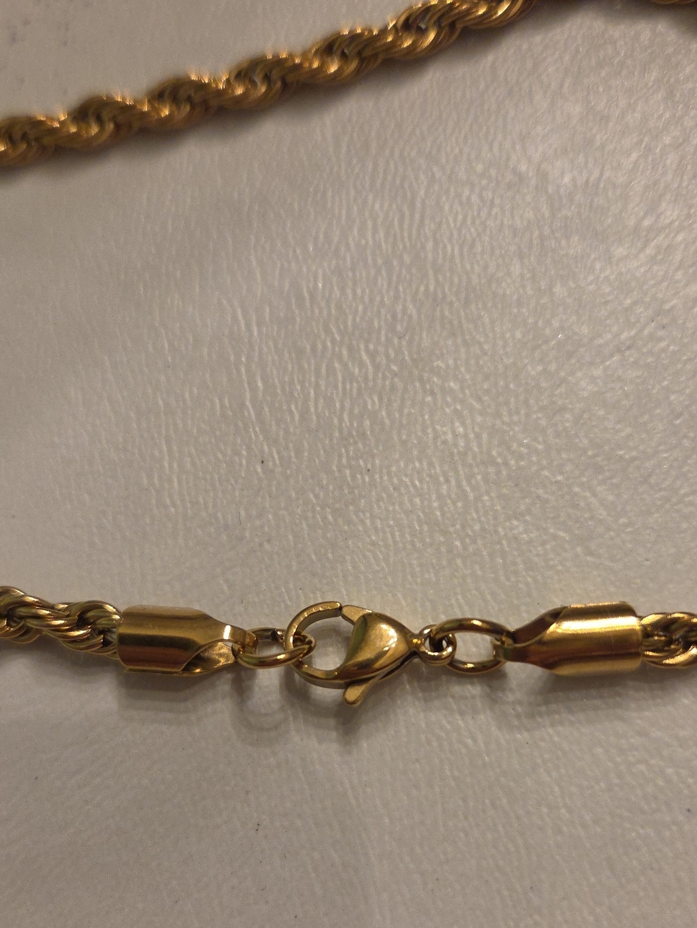 Unisex Gold-toned Rope Chain - Picture 2 of 3